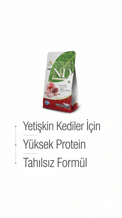 N&D Tavuklu Narlı Düşük Tahıllı Kuru Kedi Maması