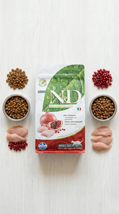 N&D Tavuklu Narlı Düşük Tahıllı Kuru Kedi Maması